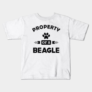 Beagle - Property of a beagle Kids T-Shirt